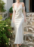 tulle satin suspender dress party mermaid dress HZ1024