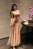 retro sequined mesh dress Party dress HZ1024