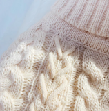 loose lazy style high collar twist pullover sweater HZ1024