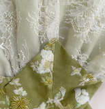 Green A-line Mesh Lace Sequined Short Prom Dress Homecoming Dress HZ1024
