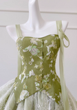 Green A-line Mesh Lace Sequined Short Prom Dress Homecoming Dress HZ1024