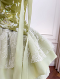 Green A-line Mesh Lace Sequined Short Prom Dress Homecoming Dress HZ1024