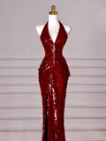 Mermaid V-neck Sequins Long Prom Dress,Formal Prom Dress HZ1024