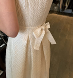 style dress light mature style umbrella skirt French style high waist white dress for women HZ1024