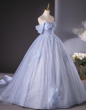 Sweetheart Neck Tulle Long Prom Dress, Sweet Formal Dress HZ1024