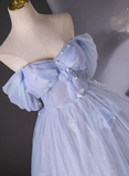 Sweetheart Neck Tulle Long Prom Dress, Sweet Formal Dress HZ1024