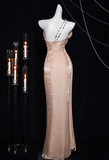 satin long prom dress, formal dress HZ1024