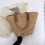 large capacity straw shoulder bag HZ1024