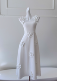 suspender flower dress French retro dress HZ1024