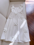 suspender flower dress French retro dress HZ1024