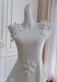 suspender flower dress French retro dress HZ1024