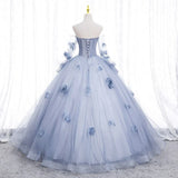 Off Shoulder Tulle Long Prom Dress, Sweet Long Formal Dress HZ1024