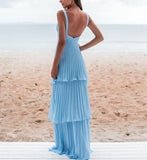 Blue Prom Dress Long Evening Dress HZ1024