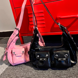 and cool hot girl style fashion one-shoulder underarm bag niche design motorcycle bag HZ1024