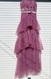 Printed A Line Spaghetti Strap Corset Prom Dress HZ1024