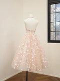 V-Neck Tulle Sequins Short Prom Dress, Cute A Line Backless Homecoming Dress HZ1024