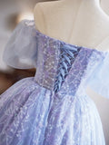 Appliques Sequins Homecoming Dress, Beautiful A-Line Short Prom Dress HZ1024