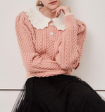 Collar Wool Pullover Knitwear HZ1024