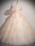 A-line Off-Shoulder Tulle Long Prom Dress, Sweet 16 Dress HZ1024