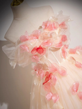 A-line Off-Shoulder Tulle Long Prom Dress, Sweet 16 Dress HZ1024
