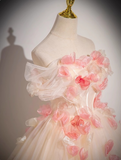 A-line Off-Shoulder Tulle Long Prom Dress, Sweet 16 Dress HZ1024