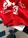 red knitted cardigan HZ1024
