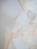 Champagne A-Line Strapless Tulle Wedding Dress£¬Gentle Beaded Long Bridal Dress HZ1024