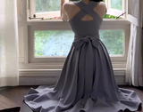 style niche light luxury white straps dress elegant white birthday dress HZ1024