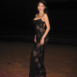 Mermaid Spaghetti Strap Long Prom Dress See-through Evening Dress With Slit HZ1024