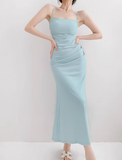 mermaid spaghetti strap long dress HZ1024