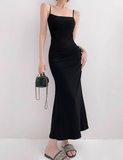 mermaid spaghetti strap long dress HZ1024