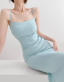 mermaid spaghetti strap long dress HZ1024