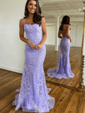 Scoop Lace Long Prom Dress HZ1024