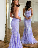 Scoop Lace Long Prom Dress HZ1024