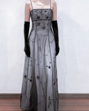 Blue Gradient Empire Prom Dresses Backless Romantic Beaded Evening Dresses Guest Dresses HZ1024