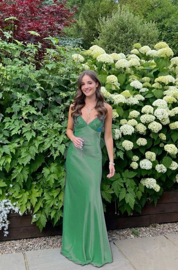 Blue?? Spaghetti Strap Mermaid Gown for Prom&Party Sleeveless Satin Vintage Formal Evening Dress HZ1024