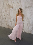 Mermaid Pink Long Prom Dresses Formal Graduation Party Dress Evening Dress HZ1024