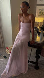Mermaid Pink Long Prom Dresses Formal Graduation Party Dress Evening Dress HZ1024