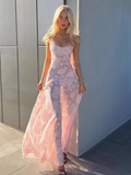 sling slim evening gown long dress sling dress HZ1024