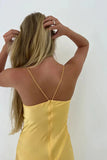c Yellow Long Sheath Prom Dress With Split HZ1024