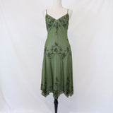 Prom Dresses Under $180??Gothic Spaghetti Straps Blue Satin Chiffon Sheath Evening Dress with Beading HZ1024