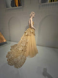 A-line Strapless Tulle Sequined Long Ball Gown HZ1024