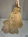 A-line Strapless Tulle Sequined Long Ball Gown HZ1024