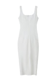 Sleeveless Square Neck Suspender Dress HZ1024