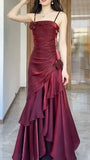 Satin Prom Dress for Quinceanera&Party-Fairytale A-line Straps Evening Gown for Birthday HZ1024