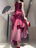 Satin Prom Dress for Quinceanera&Party-Fairytale A-line Straps Evening Gown for Birthday HZ1024