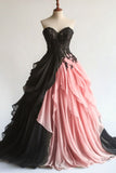 Sweetheart Neck Chiffon Applique Long Prom Dress Elegant Evening Gown HZ1024