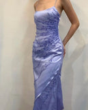 Spaghetti Straps Prom Dress With Slit HZ1024