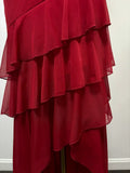 A-line Halter V Neck Chiffon Backless Prom Dress,Bridesmaid Dress With Ankle Length HZ1024