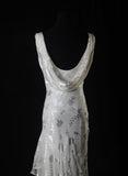 Chiffon Beaded Long Prom Dress Simple Mermaid Wedding Dress HZ1024